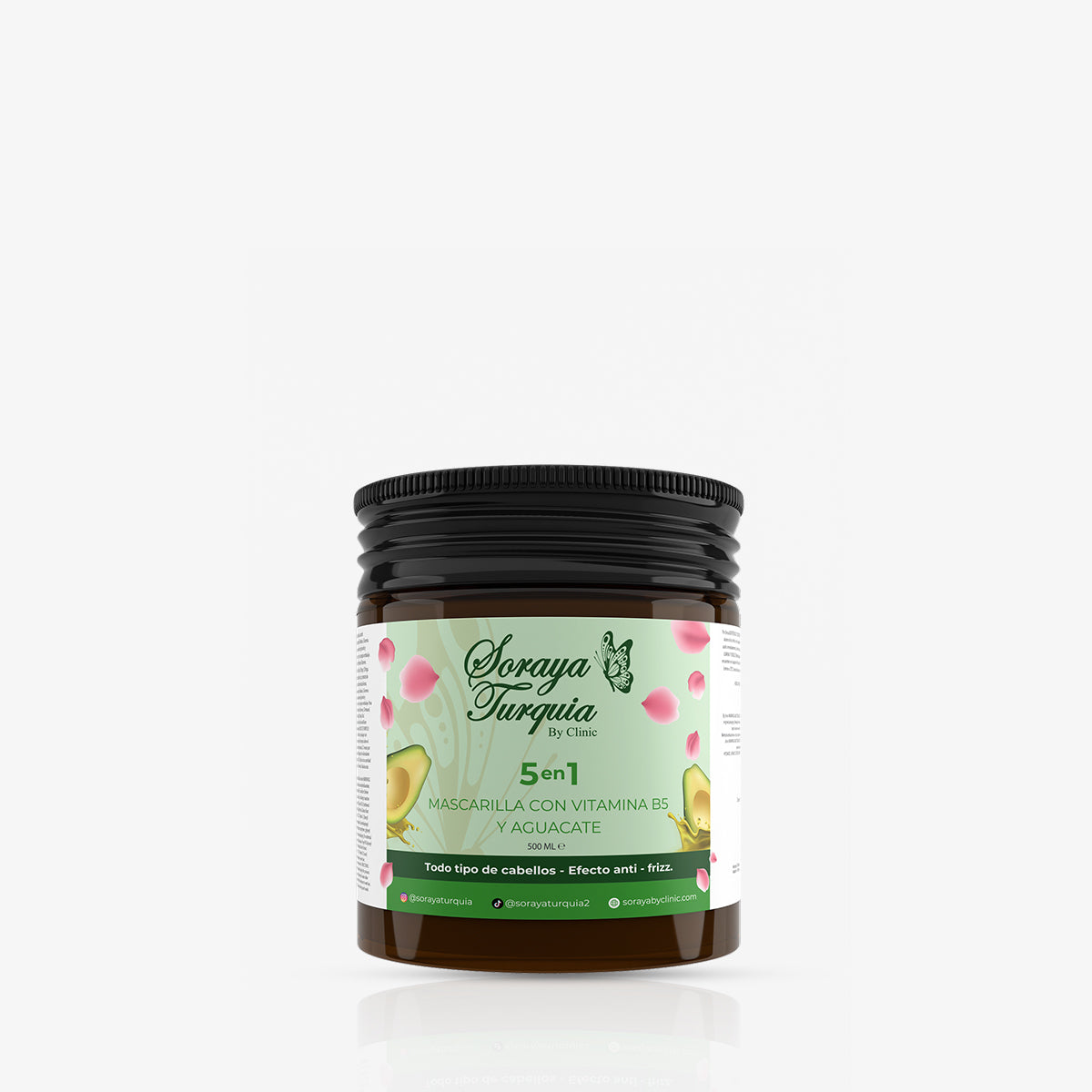 Mascarilla 5 en 1 con Vitamina B5 y Aguacate de Soraya Turquía By Clinic es un tratamiento nutritivo formulado para todo tipo de cabellos.