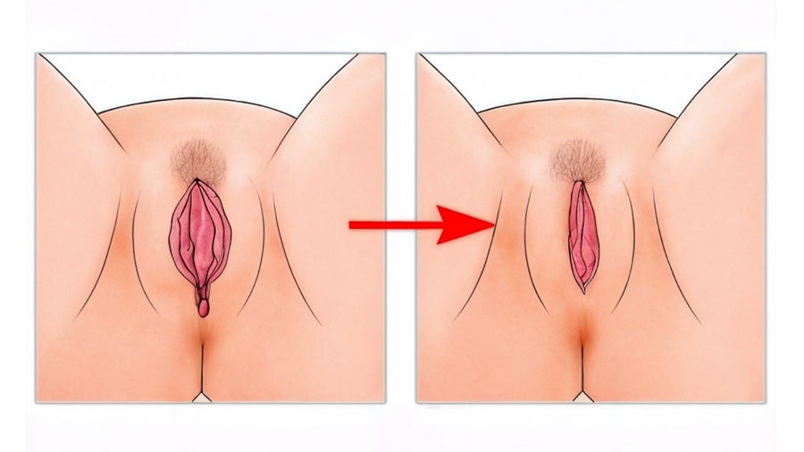 Ilustración de una vaginoplastia