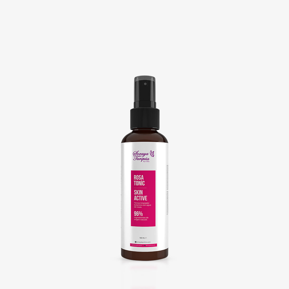 Tonico limpiador botanico con agua de rosas- 96% con ingredientes de origen natural 