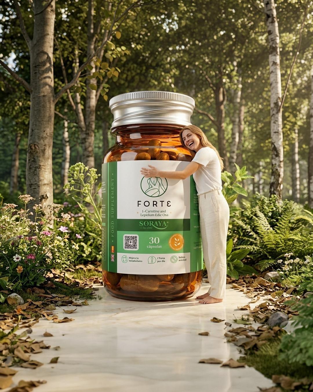Forte, complemento alimenticio con L-carnitina y vitamina D, Soraya by Clinic