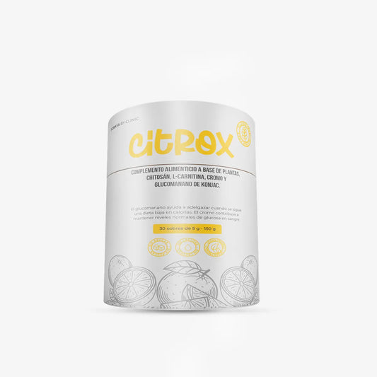 Envase de Citrox, complemento alimenticio con glucomanano de konjac y cromo, Soraya by Clinic